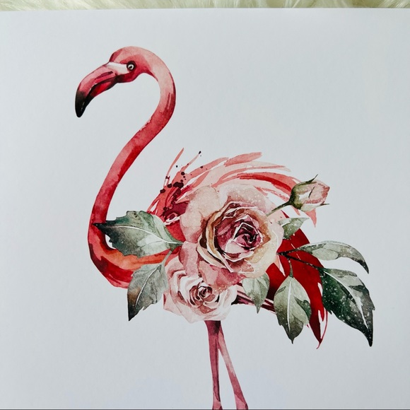 Watercolor Tropical Flamingo Wall Art Poster Print UNFRAMED - Picture 15 of 17